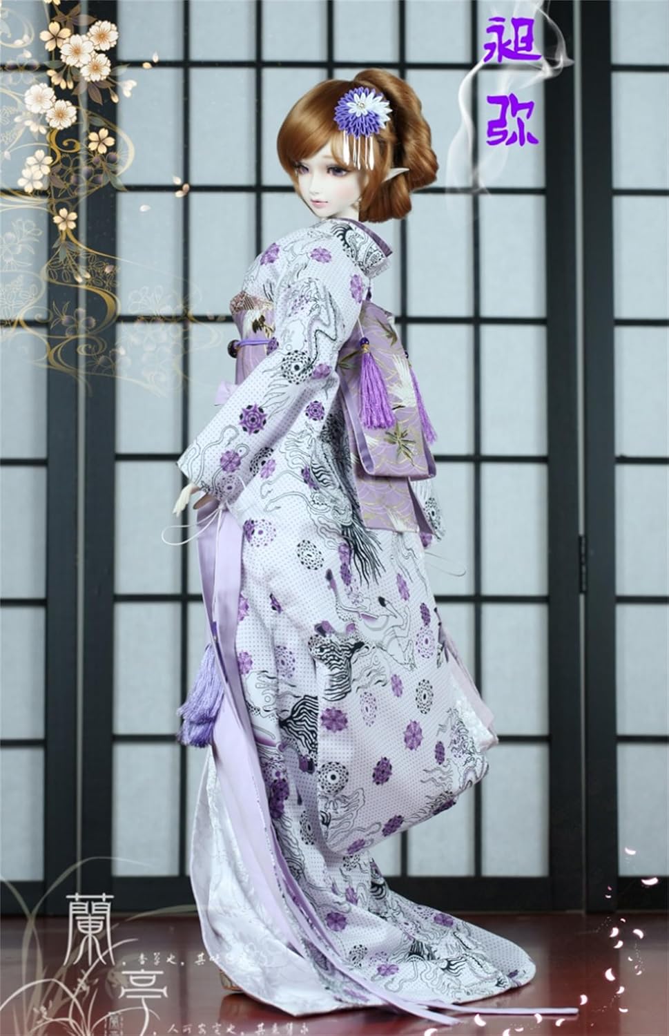 蘭亭集夢 1/3 1/4 1/6 スケール BJD 人形服 花魁 花嫁 昶弥 女の子 着物 晴れ着 8点セット 振袖 着物 和柄 人形服 着せ替え 服 仮装 服セット