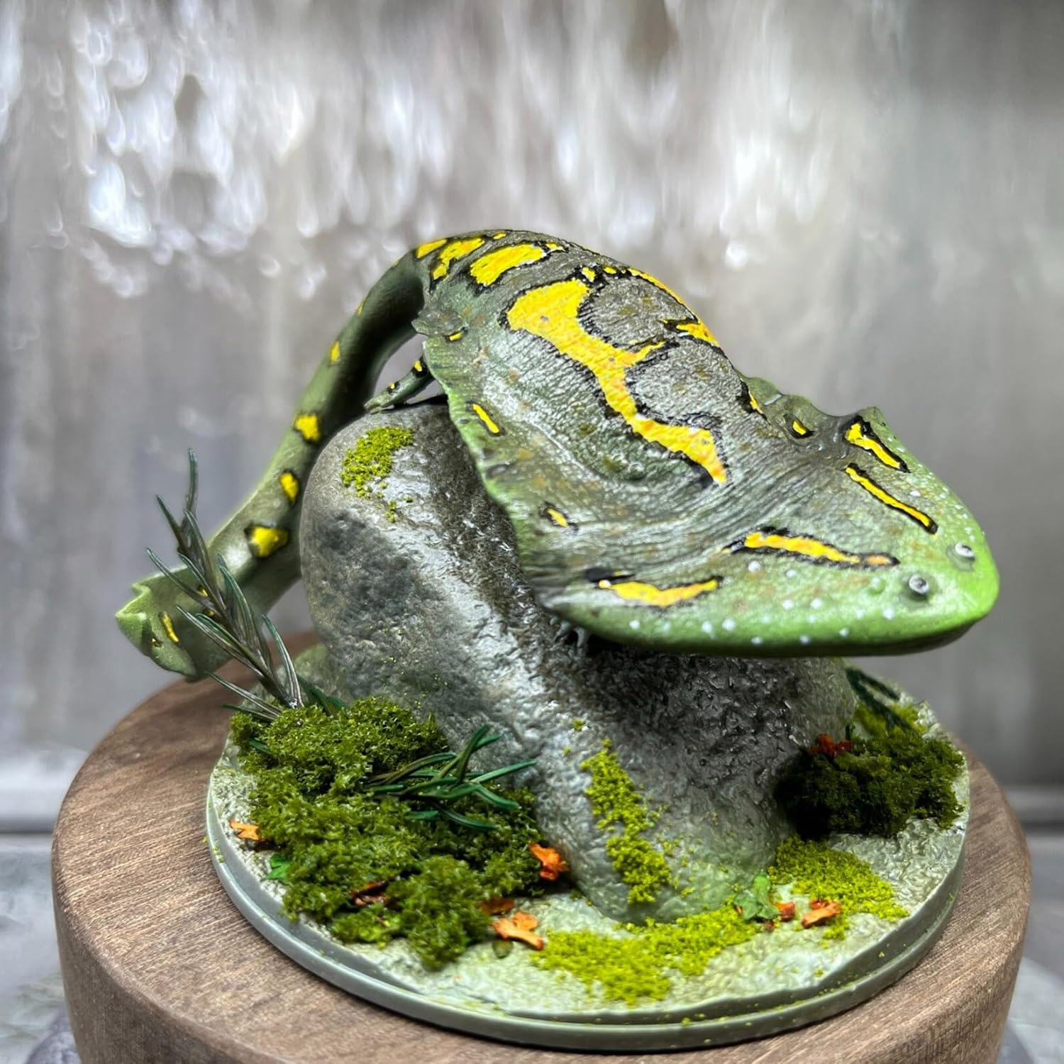Alex STUDIO ディプロカウルス フィギュア 古生代石炭紀 両生類 ケラテルペトン科 リアル 樹脂 プラモデル 大人のおもちゃ 模型 プレゼント 置物 台座付き (1/2-6) [並行輸入品]