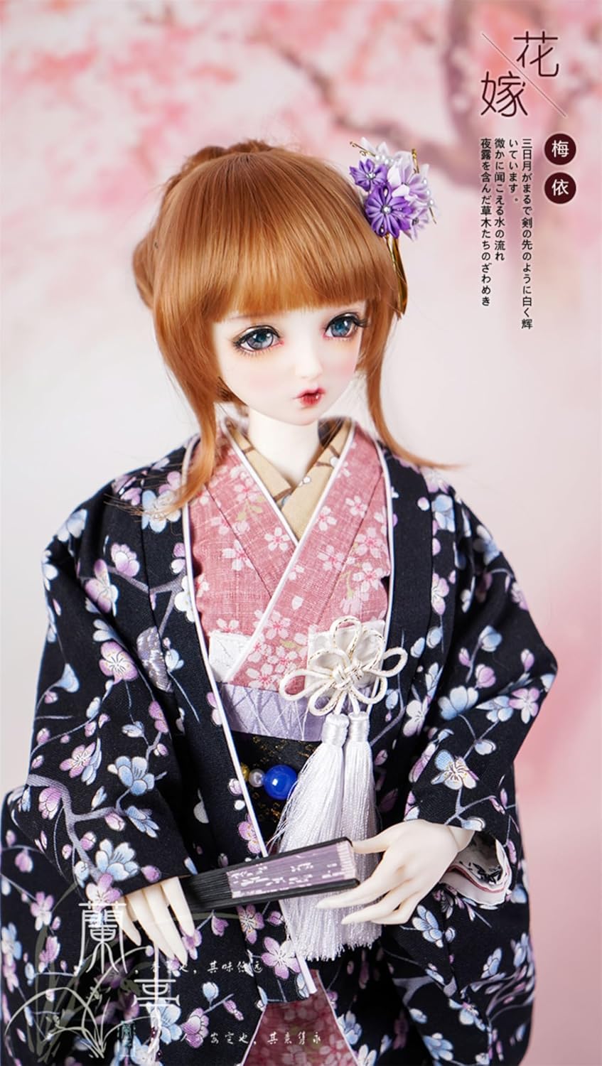 蘭亭集夢 1/3 1/4 スケール BJD 球体関節人形 服 花魁 花嫁 梅依 女の子 着物 晴れ着 11点セット 振袖 和柄 人形服 着せ替え 服 仮装 服セット