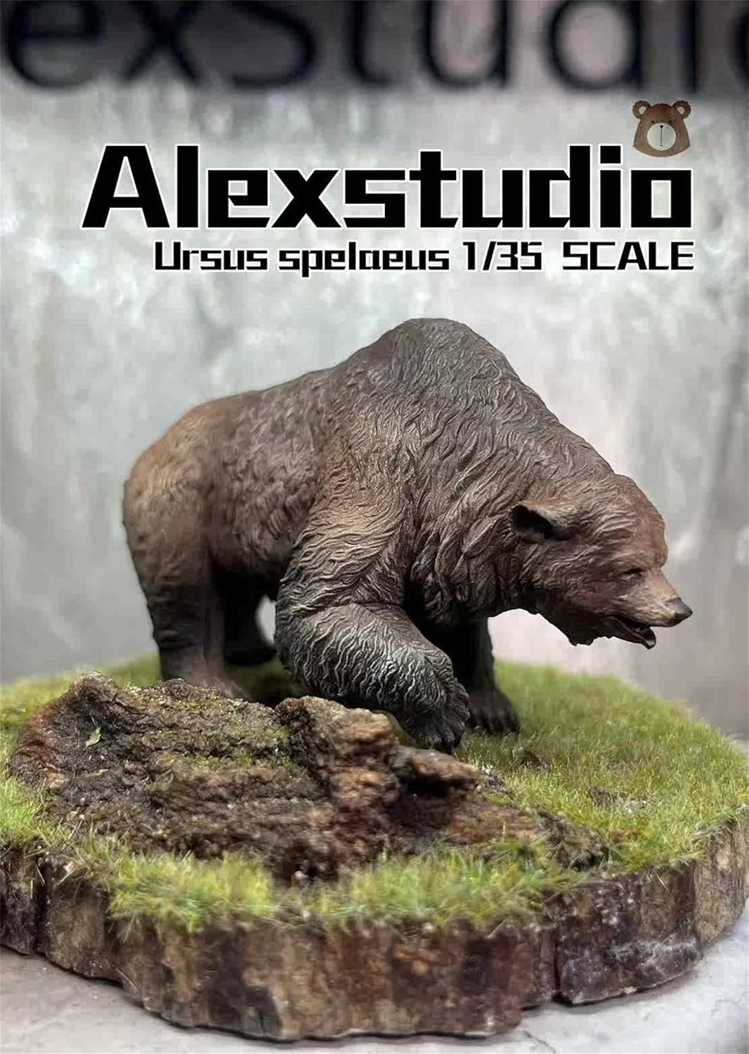 BACALYSO | ALEX STUDIO Horror Badger Figure, Bear, Extinct, Pleistocenaceae, Bear, Resin, Painted Base, Cute, Realistic Animal, Plastic Model, Toy, Figurine (1/20)