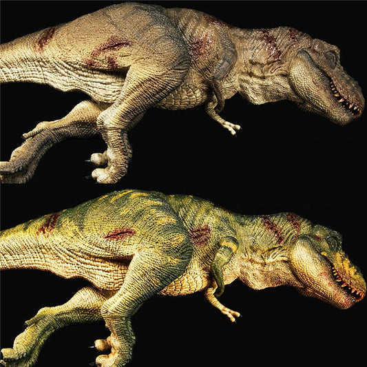 Rebor 1/35 サイズ ティラノサウルス 死体 死骸 Tレックス T-REX CARCASS 大きい 肉食 恐竜 リアル フィギュア PVC プラモデル おもちゃ 模型 プレゼント プレミアム 36cm級 オリジナル 塗装済 完成品 (ジャングル+平野)