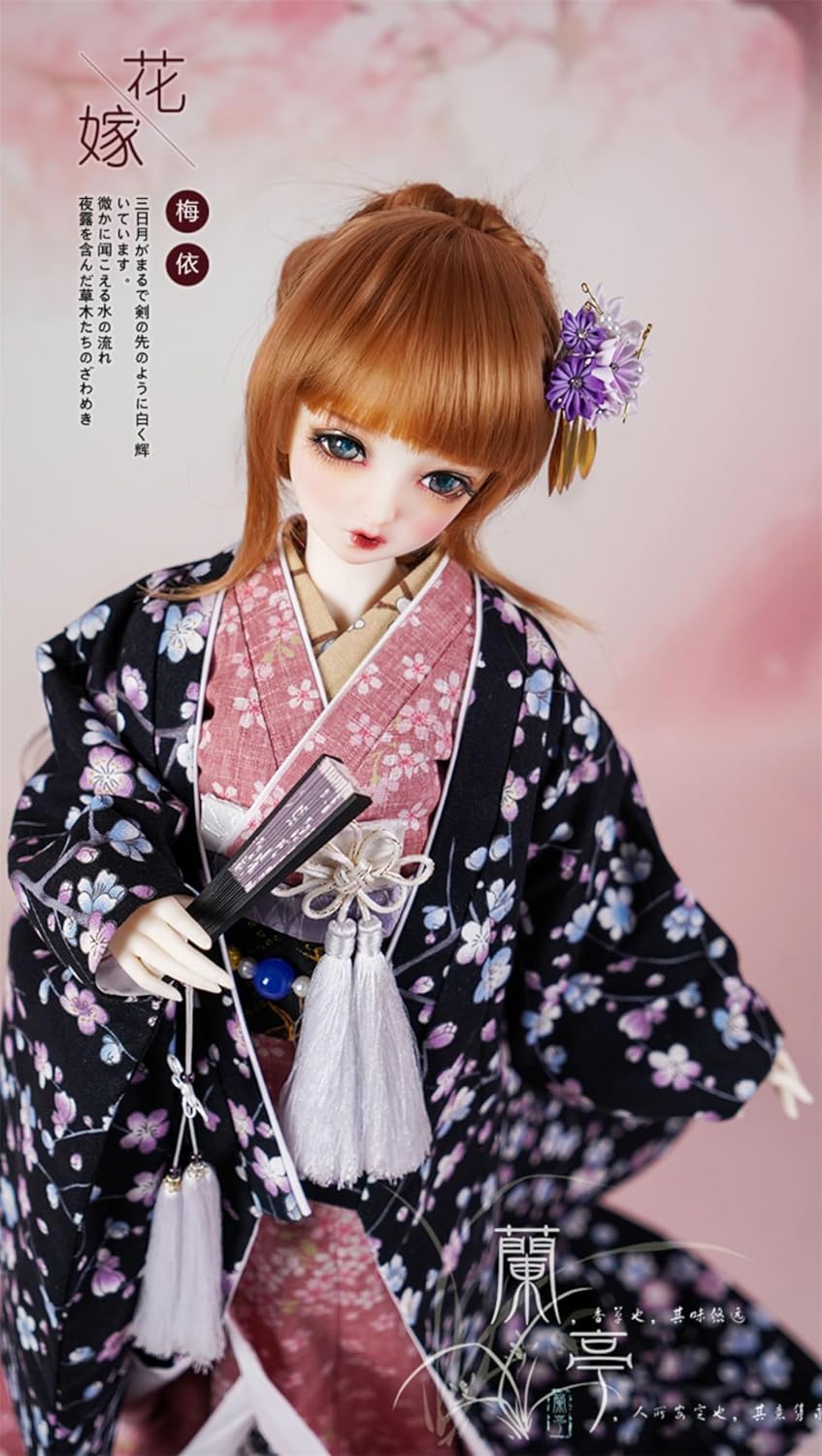 蘭亭集夢 1/3 1/4 スケール BJD 球体関節人形 服 花魁 花嫁 梅依 女の子 着物 晴れ着 11点セット 振袖 和柄 人形服 着せ替え 服 仮装 服セット