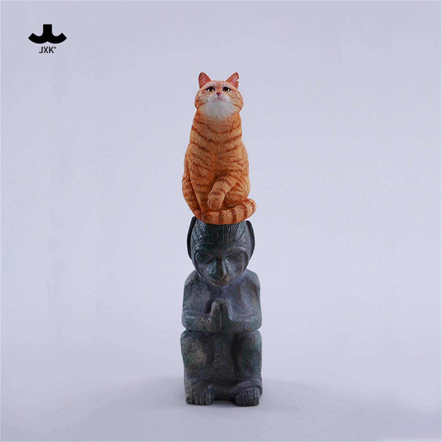 JXK 猫 建物 スタチュー 可愛い ネコ 動物 リアル フィギュア 樹脂 プラモデル 模型 18cm級 完成品 ねこ好き 置物 スタチュー (JXK284A)