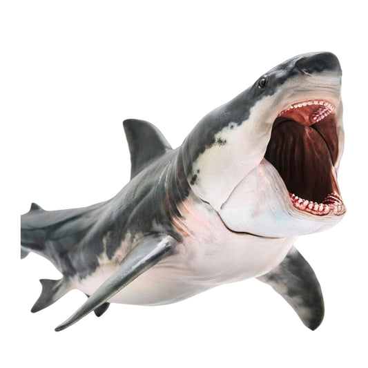 PNSO メガロドン ホホジロザメ パットン サメ 海洋動物 フィギュア PVC モデル プラモデル おもちゃ 15.8cm